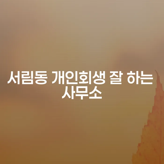 서림동 개인회생 잘 하는 사무소