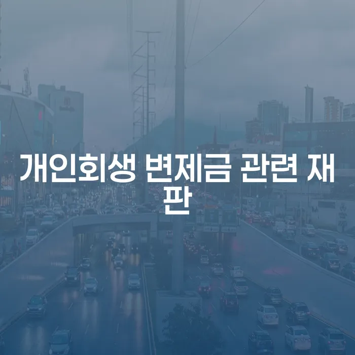 개인회생 변제금 관련 재판, 무엇을 알아야 할까요?