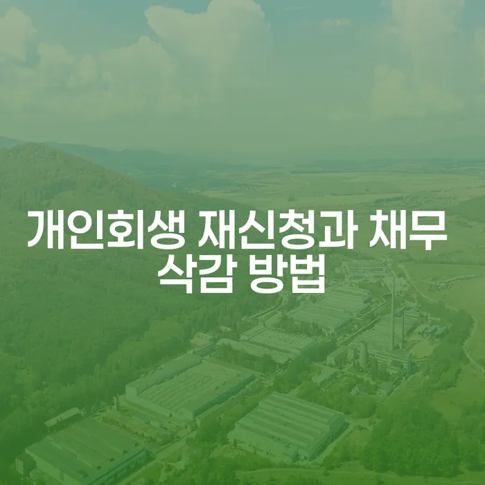 개인회생 재신청과 채무 삭감 방법: 어떻게 해야 할까요?