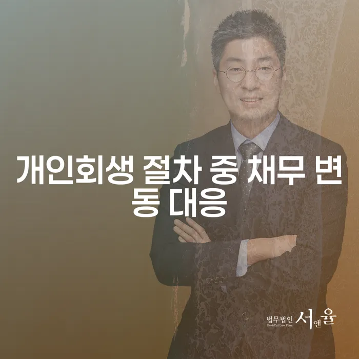 개인회생 절차 중 채무 변동 시 어떻게 대응해야 할까요?