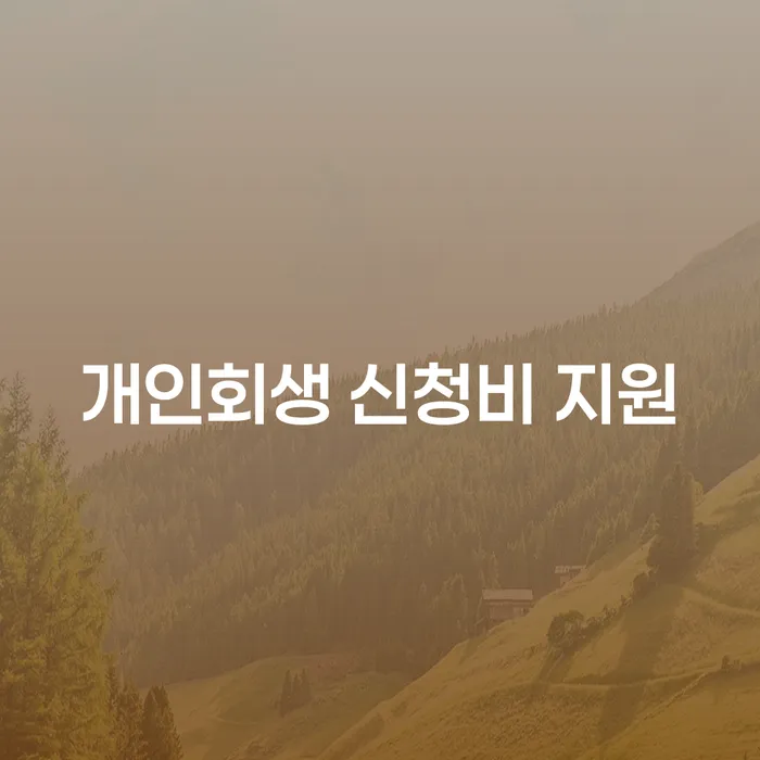개인회생 신청비 지원, 어떻게 받을 수 있을까?