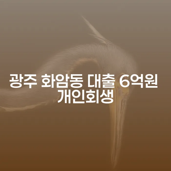 개인회생으로 광주 화암동 대출 6억원 문제 해결할 수 있을까?