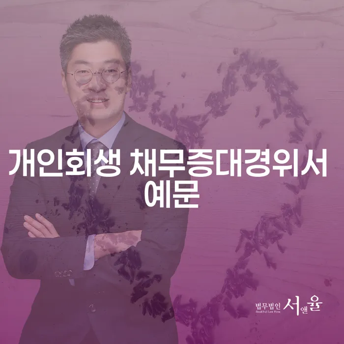 개인회생 채무증대경위서 예문과 평택시 개인회생, 어떻게 준비할까?
